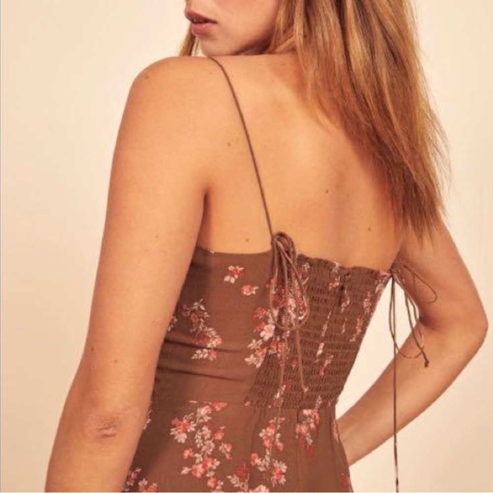 Reformation Brown Floral Midi Dress - Picture 3 of 5